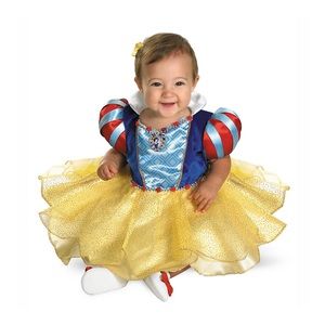 Baby Snow White costume 6-12M - includes shoes & red sequin bow headband